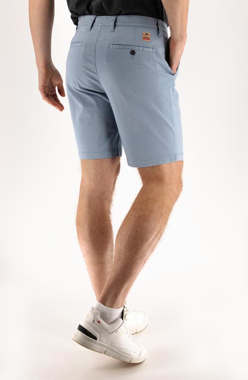 Devil-dog Dungarees 9-inch Performance Stretch Chino Shorts In Dustly Blue