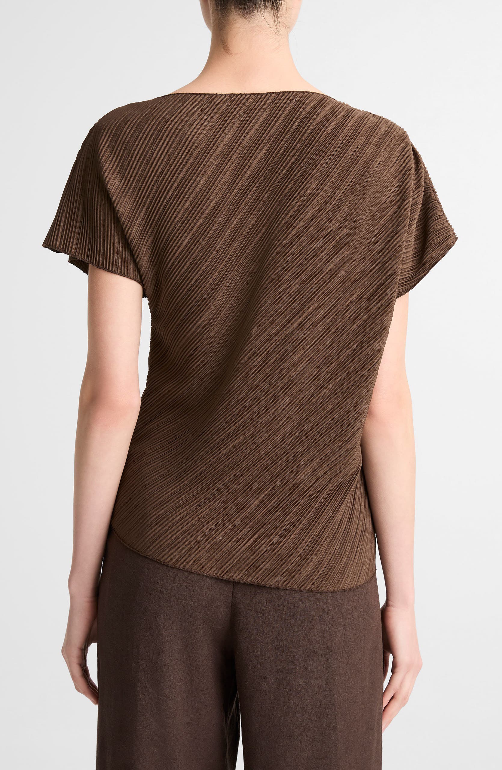 Diagonal Pleat Satin Top - image 2