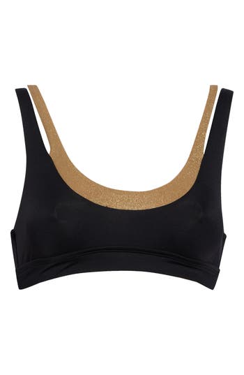 Vitamin A ® Stardust Double Bikini Top In Black