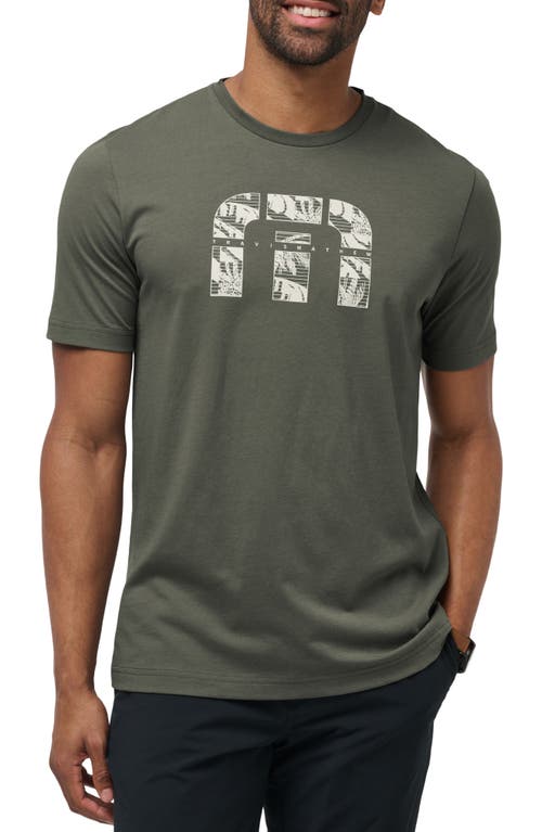 TravisMathew Port Plan Graphic T-Shirt in Dark Olive 