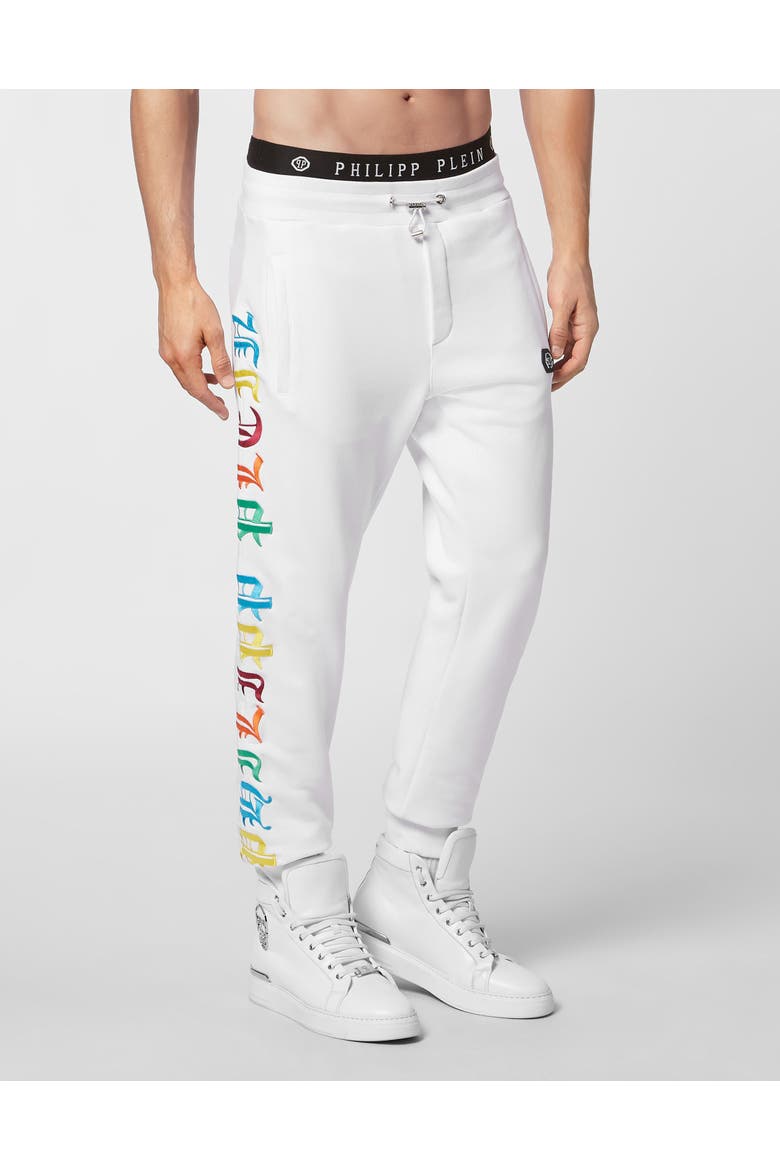 Sweatpants Gothic Plein Men, Main, color, white/multicolored