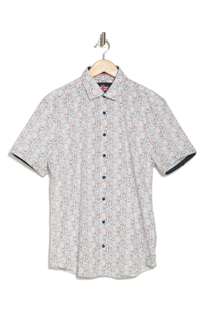 SOUL OF LONDON Stretch Cotton Sport Shirt, Alternate, color, White/ Blanc