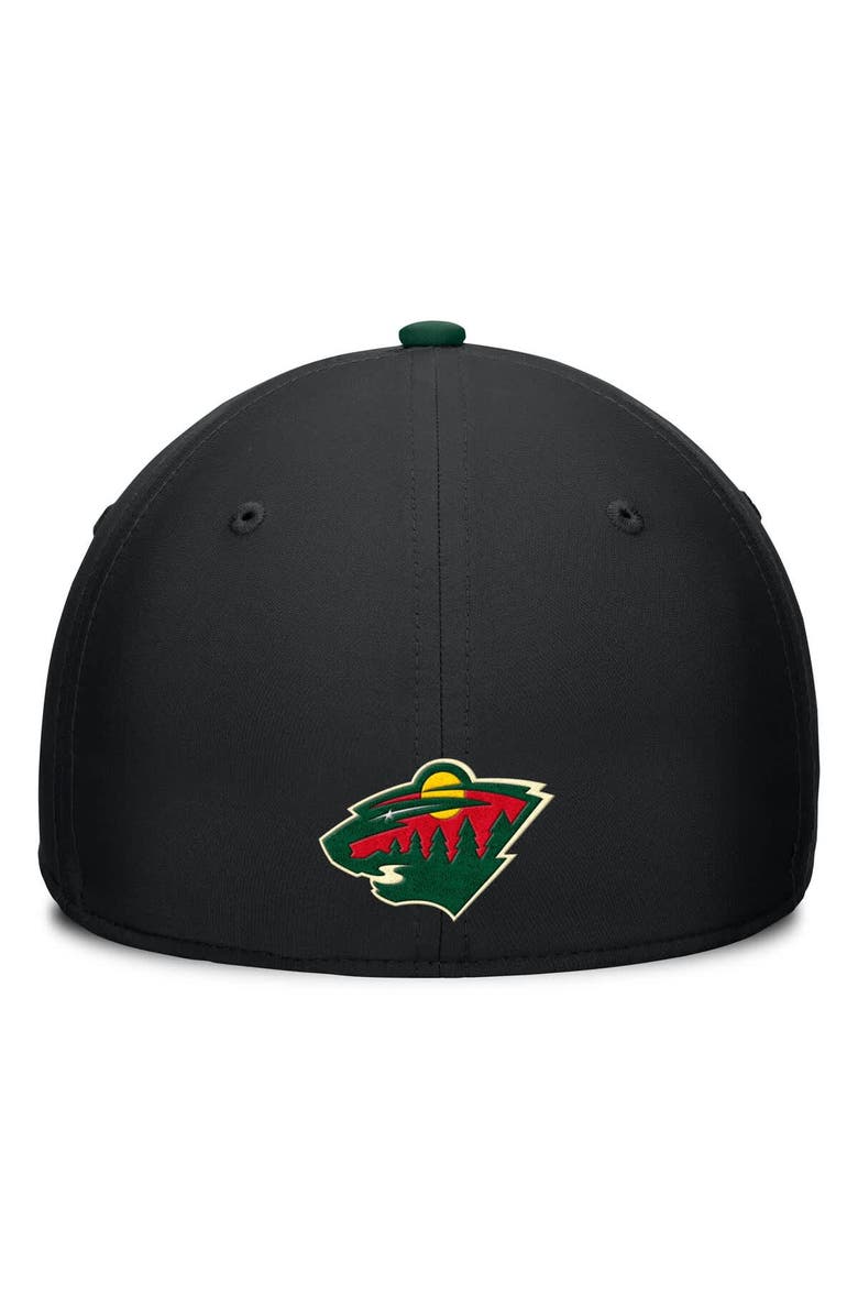 FANATICS Men's Fanatics Black/Green Minnesota Wild Authentic Pro Rink Team Code Flex Hat, Alternate, color, Black