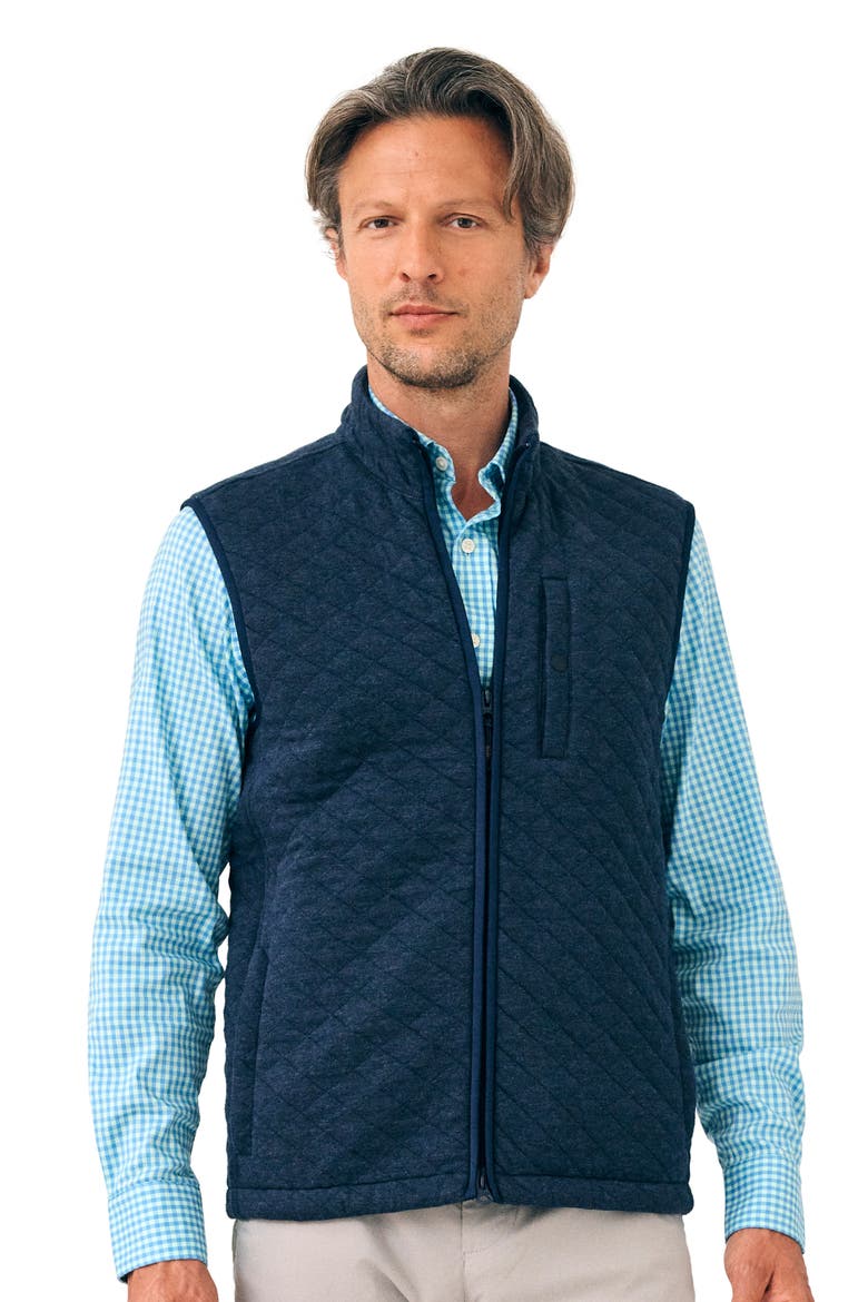 Epic Quilted Fleece Vest, Alternate, color, NAVY MELANGE
