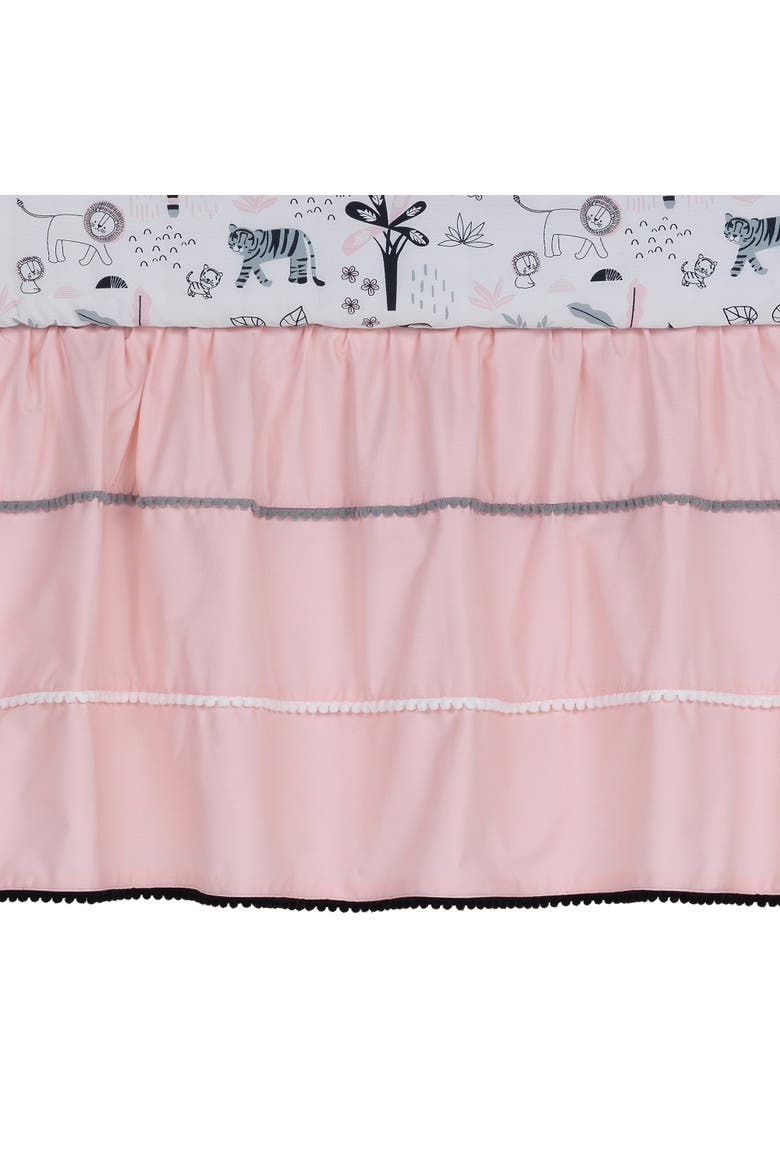 Happy Jungle Safari Nursery 5-Piece Crib Bedding Set, Alternate, color, Pink