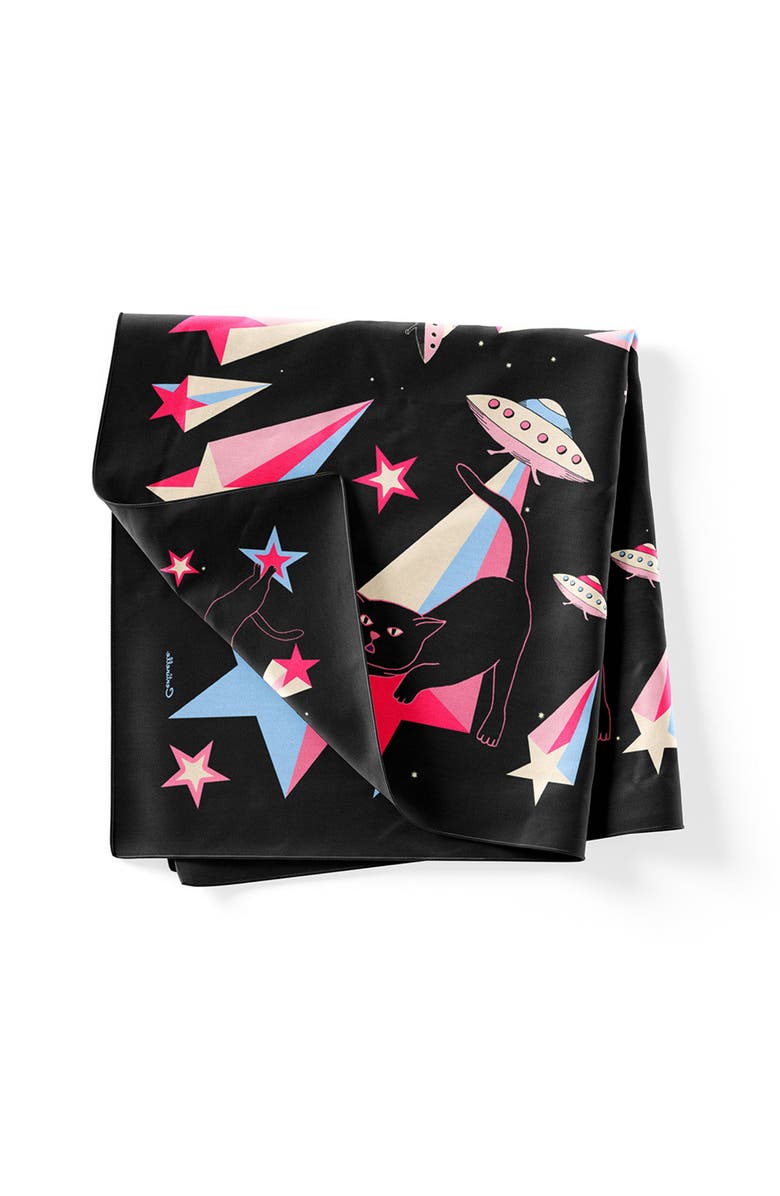 Centinelle Cat Abduction Cotton Silk Bandana, Alternate, color, 