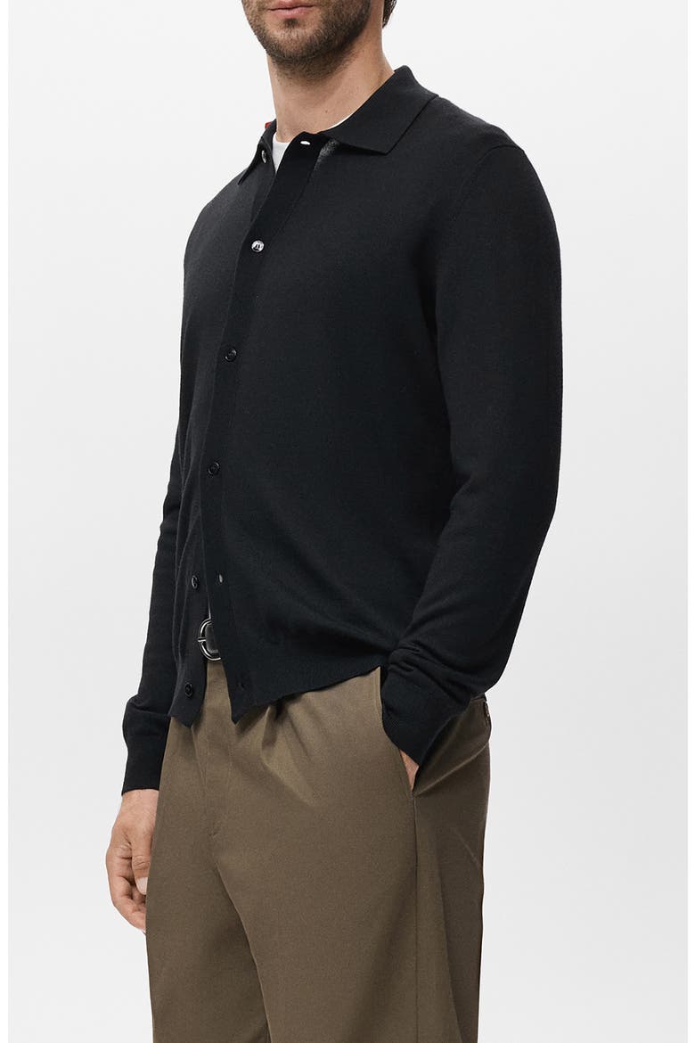 Wool Cardigan, Alternate, color, BLACK