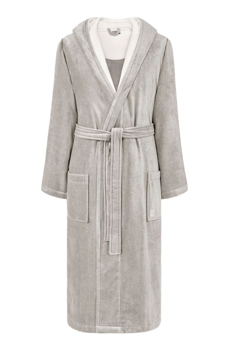 Togas Art Line Men's Bathrobe, Alternate, color, Grey