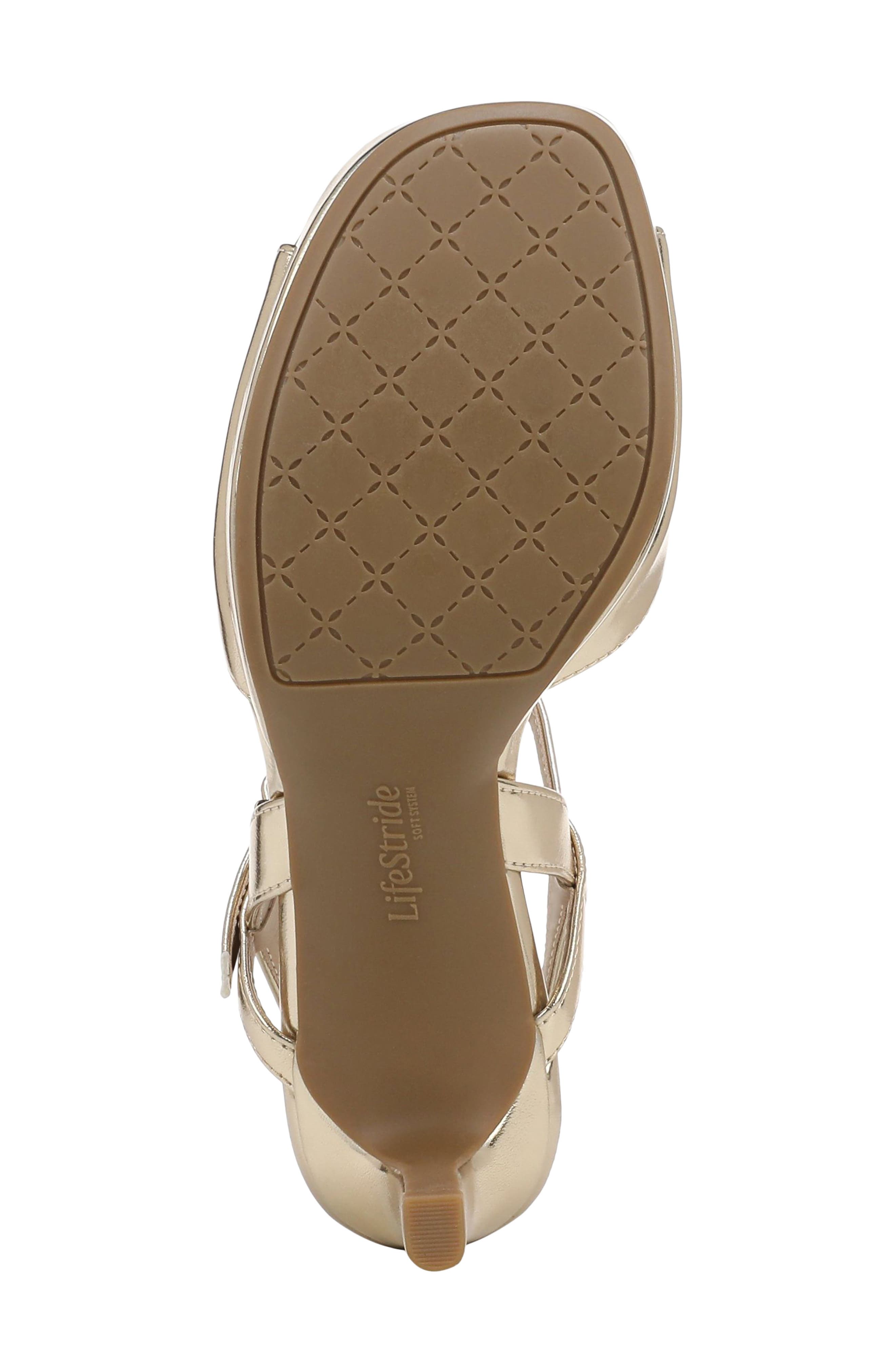 LifeStride Gwendolyn Ankle Strap Sandal, Alternate, color, Gold