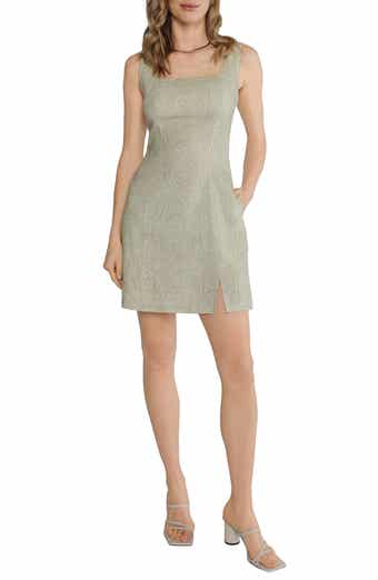 Ivy Sleeveless Linen Blend Sheath Dress