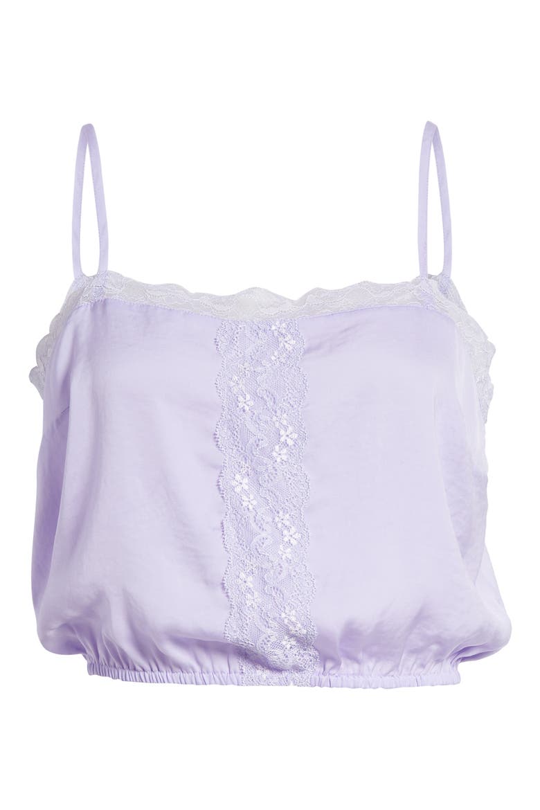 Lace Trim Crop Camisole, Alternate, color, PURPLE SPRAY