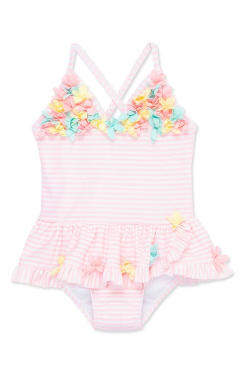 3D Stripe Skirted One-Piece Swimsuit (Baby)