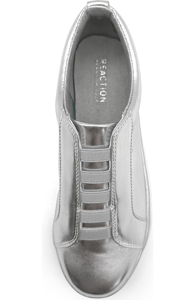 Reaction Kenneth Cole Bonnie Metallic Slip-On Sneaker, Alternate, color, Silver