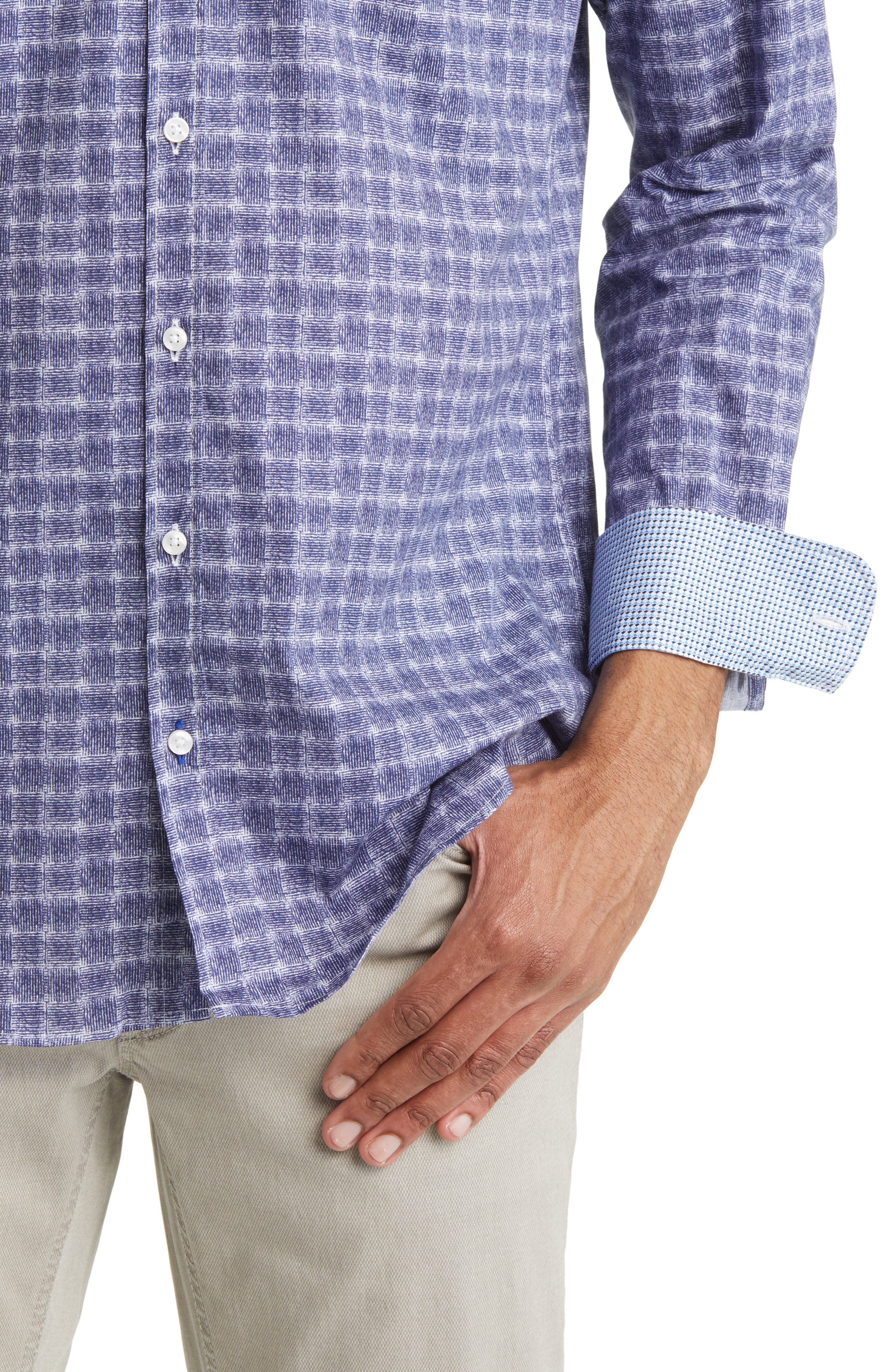 Harold Check Hi Flex Stretch Cotton Button-Up Shirt - image 2