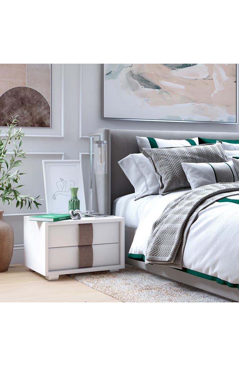 HUDSON AND CANAL Malva Polished Nickel Table Lamp with Clear Glass Shade, Alternate, color, 