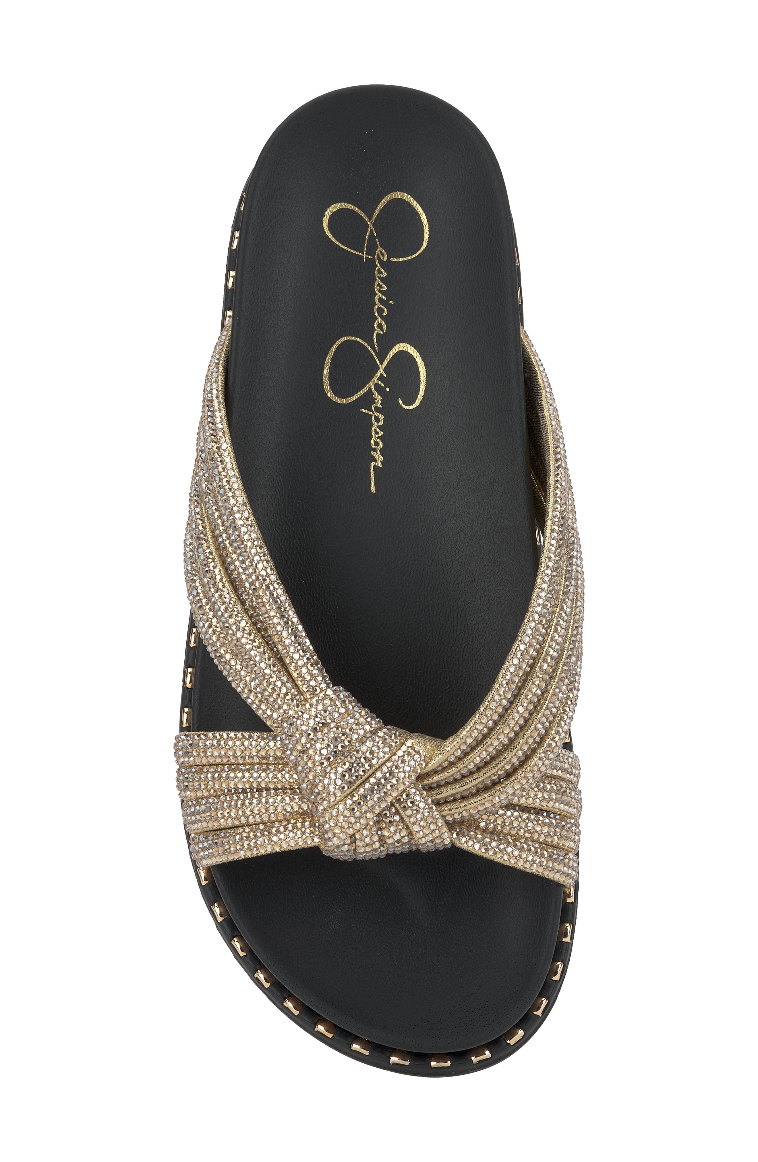 Cilleva Slide Sandal, Alternate, color, GOLD
