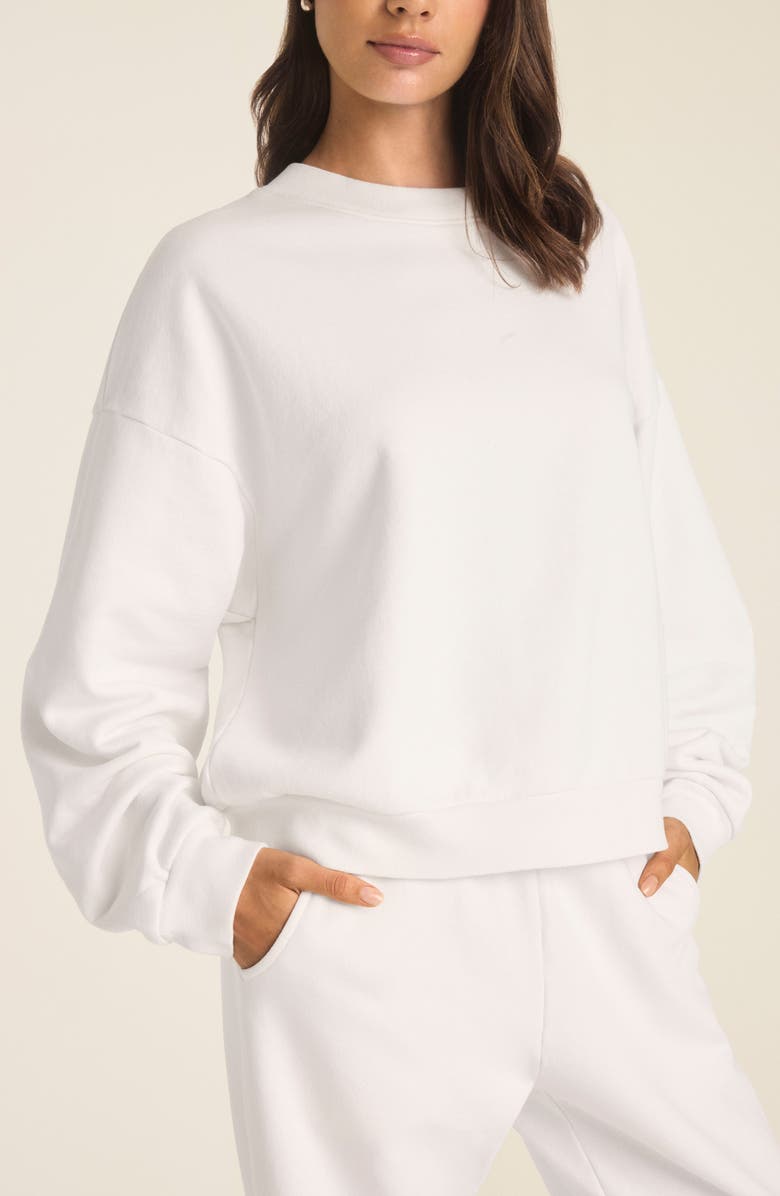 Vitamin A<sup>®</sup> Dawn Classic Cotton Sweatshirt, Alternate, color, White