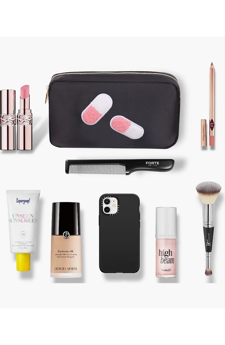 Bloc Bags Medium Pill Cosmetics Bag, Alternate, color, Black