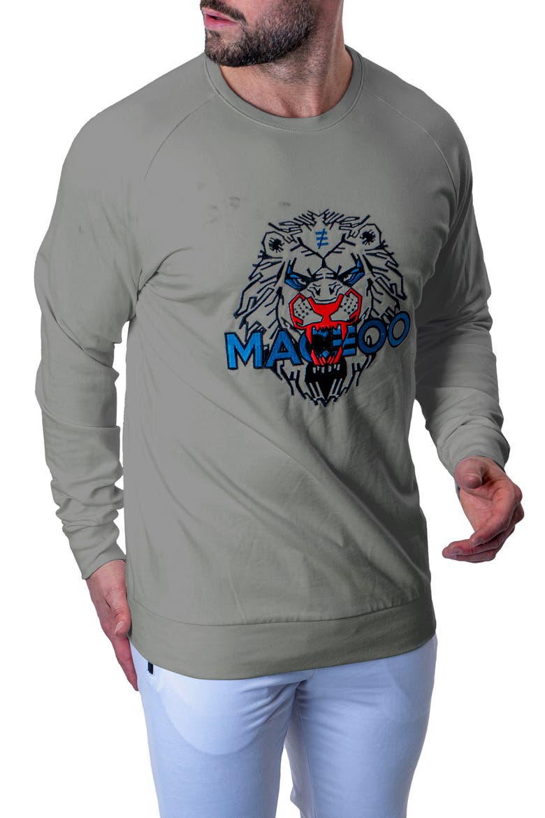 Majestic Stretch Cotton Sweatshirt, Alternate, color, GREY