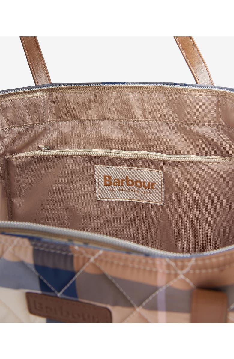 Barbour Wetherman Quilted Tartan Tote, Alternate, color,