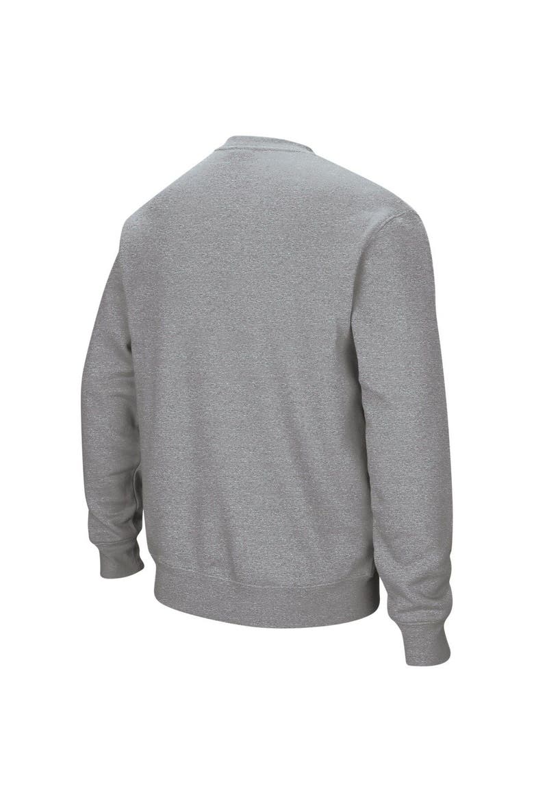 Men's Colosseum Heather Gray Penn State Nittany Lions Arch & Logo Crew Neck Sweatshirt, Alternate, color, Heather Gray