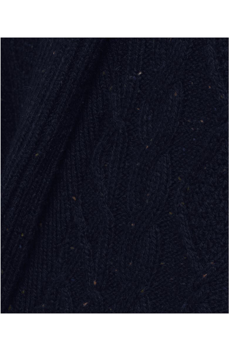 Lands' End Cotton Blend Cable Shawl Cardigan Sweater, Alternate, color, Highlands Navy Donegal