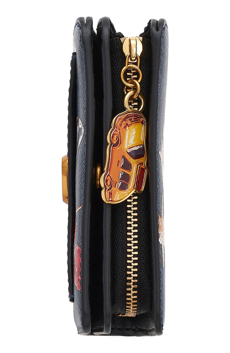 Marc Jacobs The Trinket Utility Snapshot Mini Compact Wallet, Alternate, color, Navy Multi