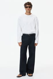 H&M Loose-Fit Wide-Leg Linen-Blend Pants