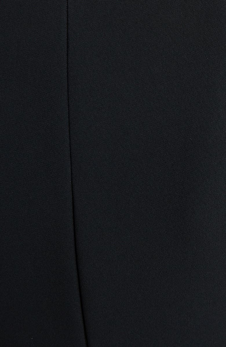 Victoria Beckham Chain Detail Pleated Cady Midi Dress, Alternate, color, 