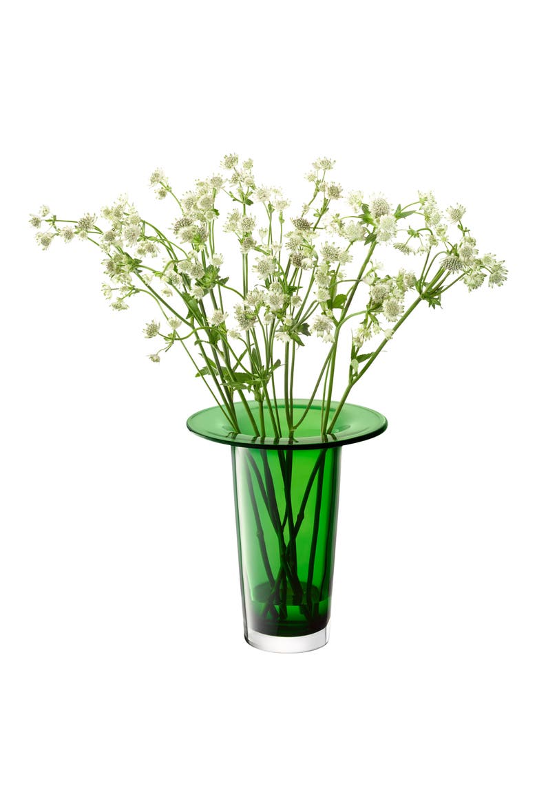 Victoria Glass Lantern/Vase, Alternate, color, GREEN