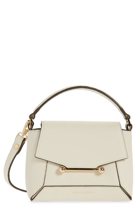 Nano Mosaic Grained Leather Top Handle Bag