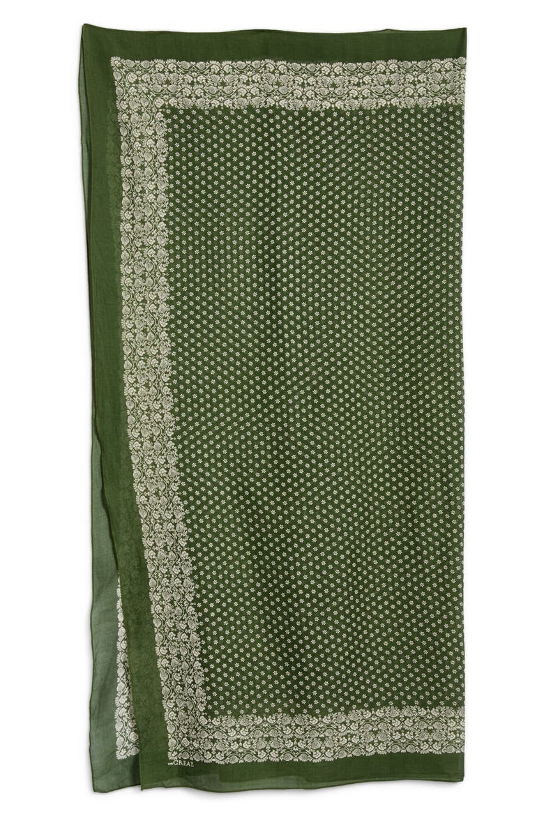 The Big Cotton Bandana Scarf, Alternate, color, ARMY