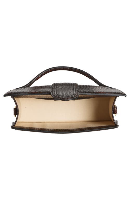 Jacquemus Womens Dark Brown Le Grand Bambino Leather Top Handle Bag