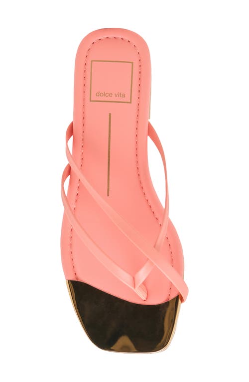 Dolce Vita Laguna Flip Flop In Coral Leather