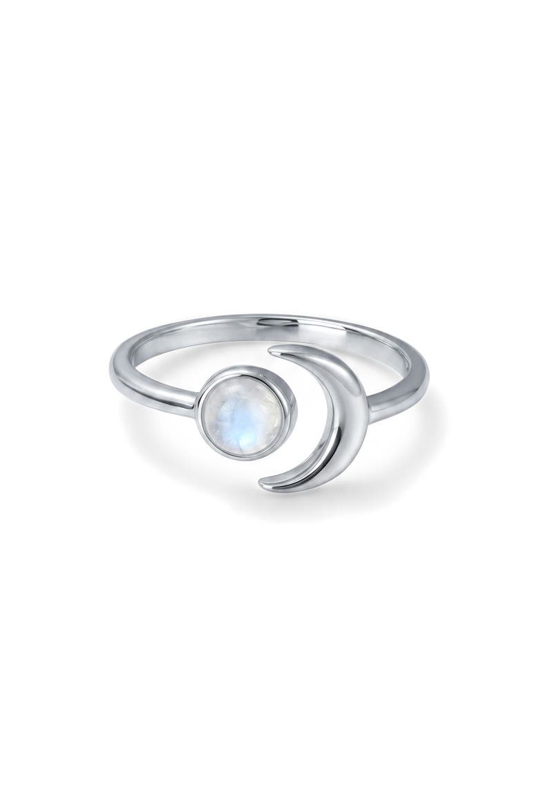 Celestial Moonstone Bypass Ring, Main, color, SILVER/ WHITE