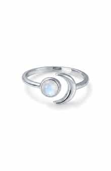 Celestial Moonstone Bypass Ring