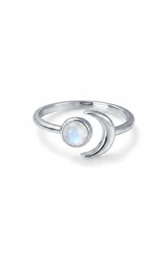 Celestial Moonstone Bypass Ring