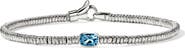 John Hardy Heishi Sterling Silver Swiss Blue Topaz Bracelet