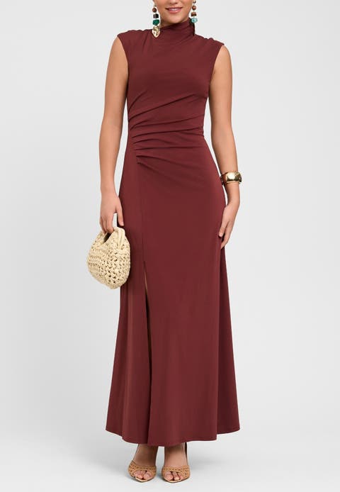Ramy Mock Neck Maxi Dress