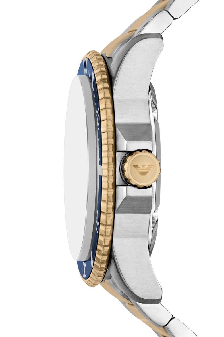 World Explorer Solar Two-Tone Bracelet Watch, 42mm, Alternate, color, GOLD/ SILVER