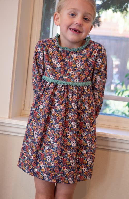 Beet World Priya Dress With Lace Trim In Multi