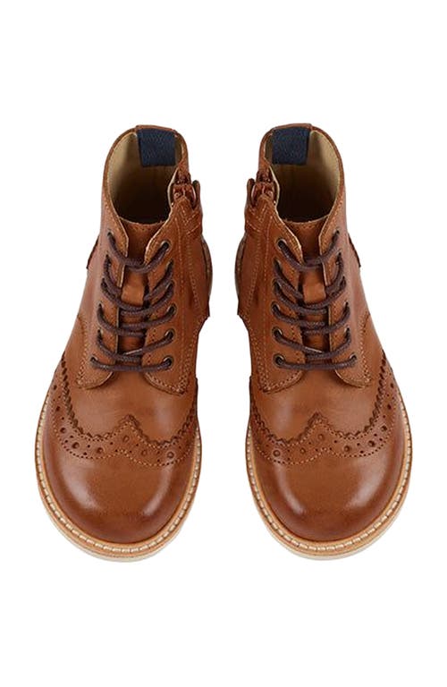 Young Soles Sidney Brogue Boot In Brown