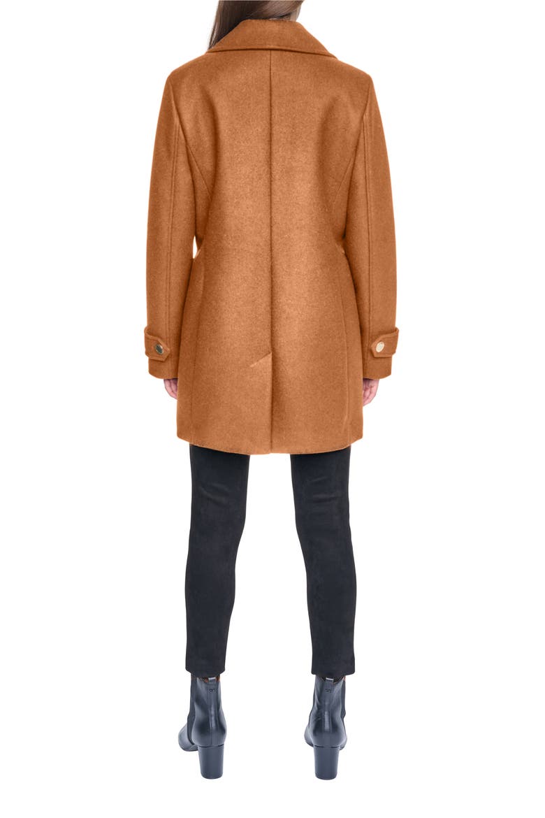 Faux Wool Peacoat, Alternate, color, VICUNA