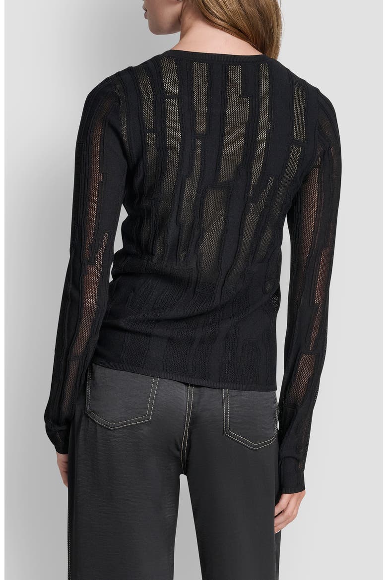 Mix Stitch Top, Alternate, color, BLACK/TRAVERTINE