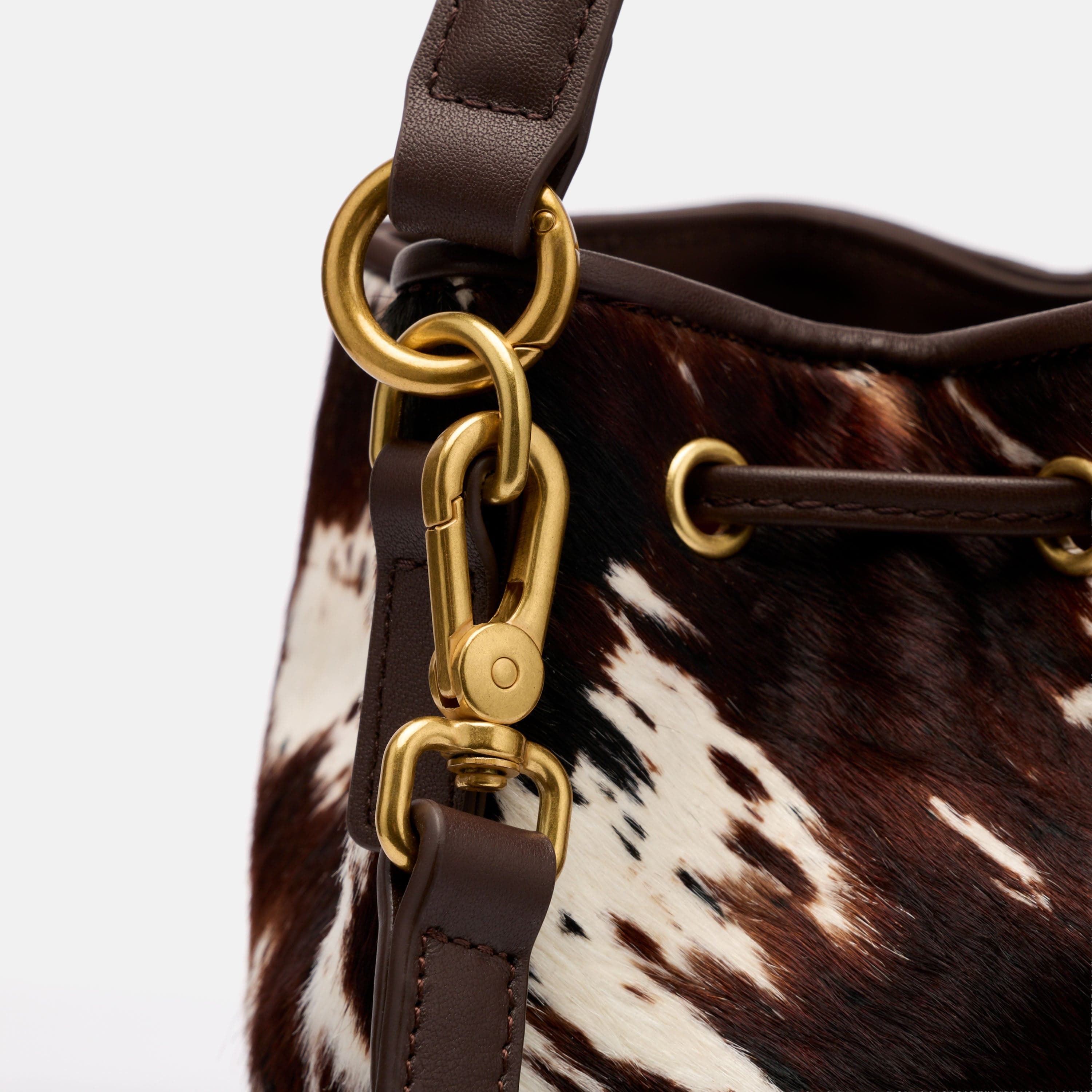 Nora Leather Bucket Bag, Alternate, color, Dark Horse