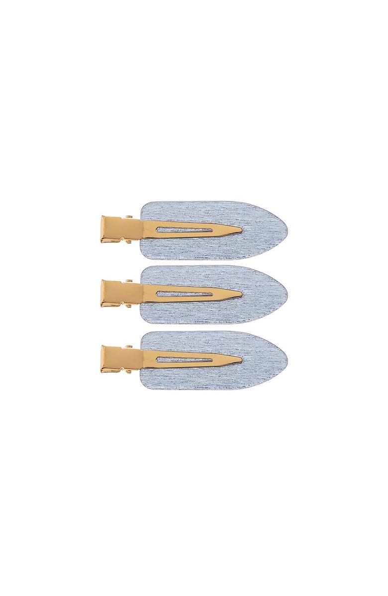 BY ADINA EDEN Glitter Creaseless Clip Set, Main, color, Blue