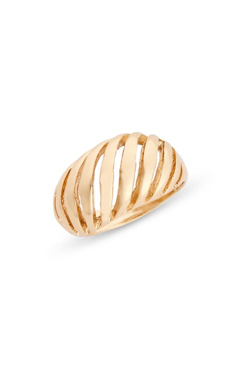 Domed Ridge Ring