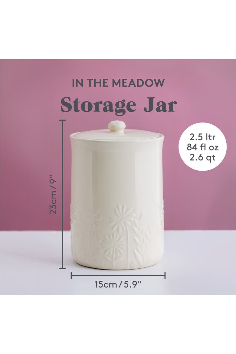In The Meadow Large Storage Crock, 9" x 6", Alternate, color, Cream