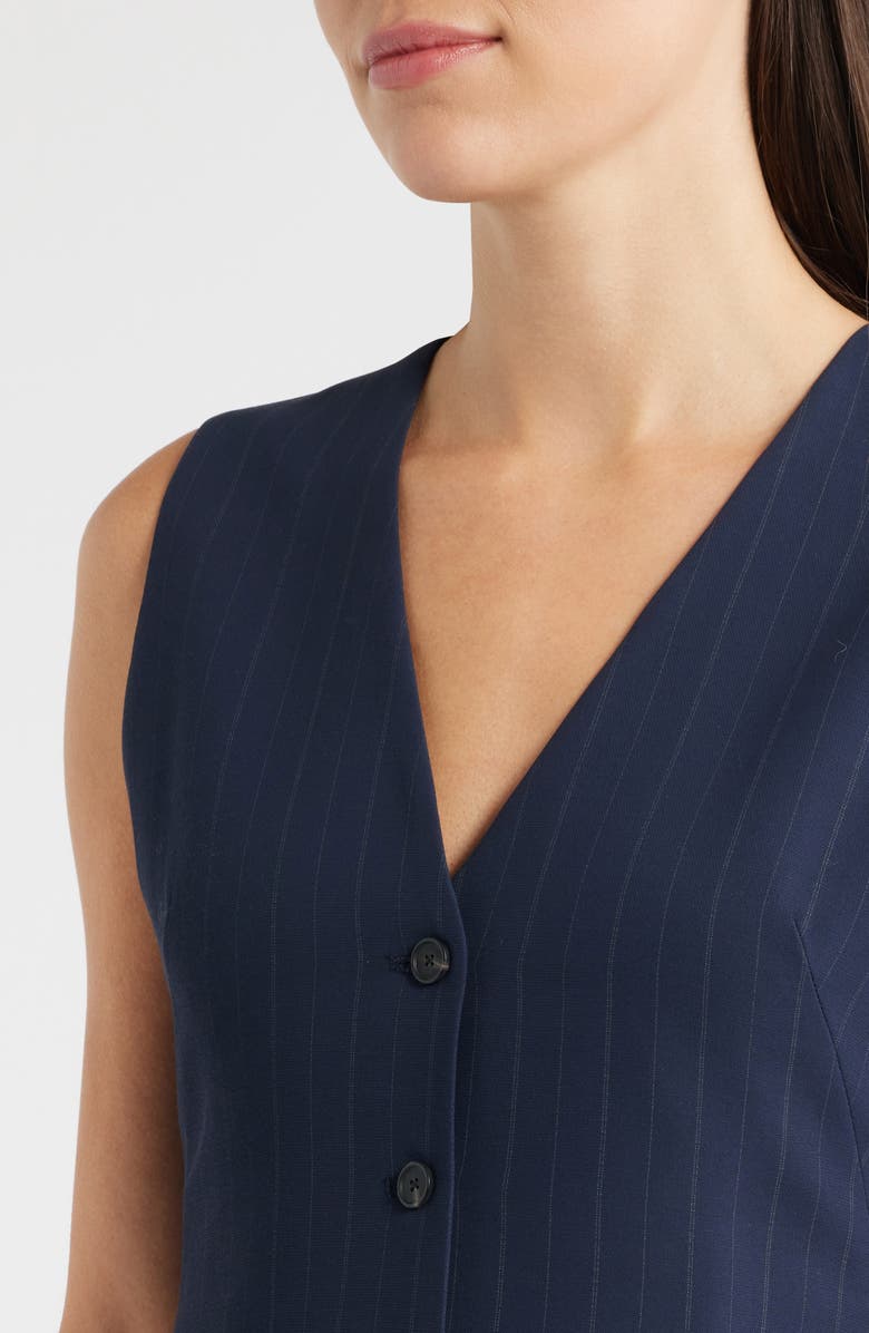 BOSS Tiana Pinstripe Pants, Alternate, color, Sky Captain Pinstripe