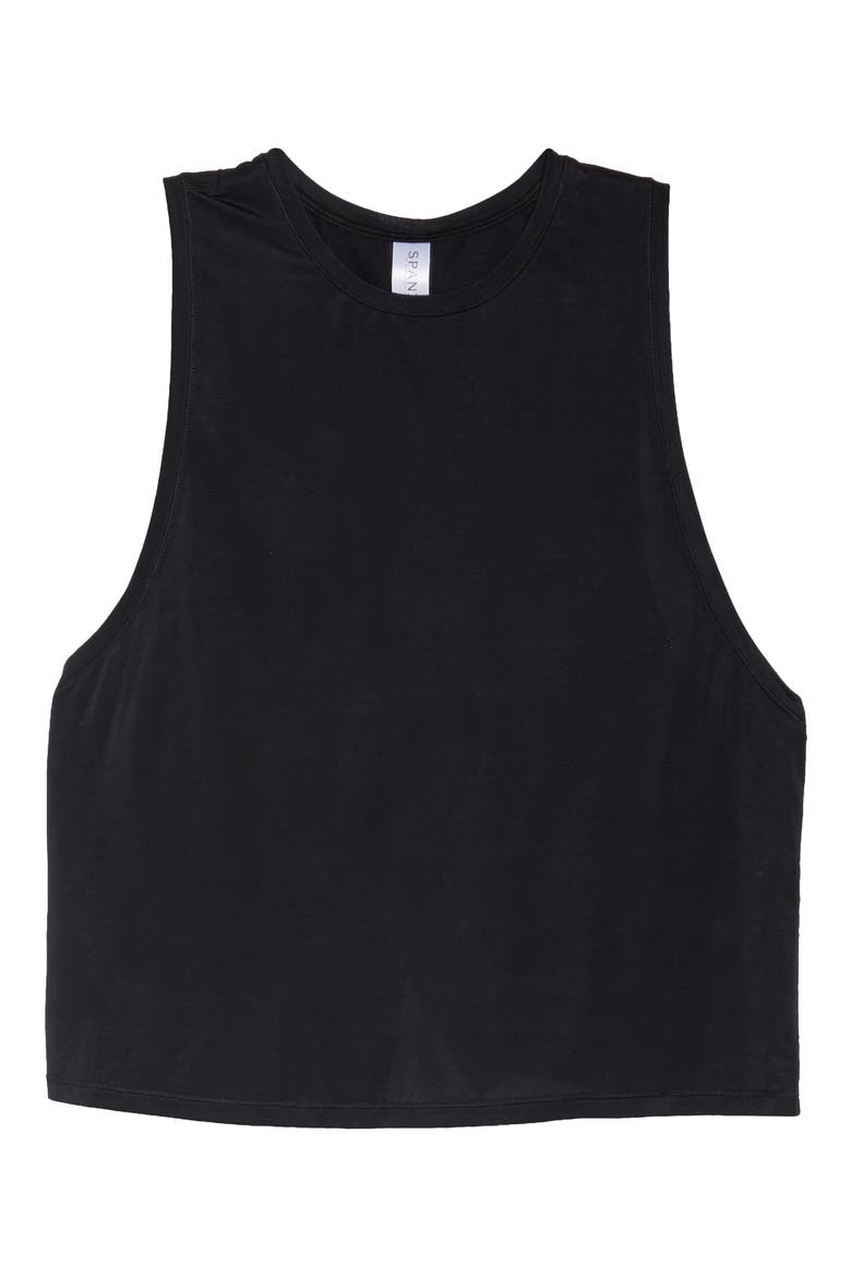 Go Lightly Crop Tank, Alternate, color, VERY BLACK